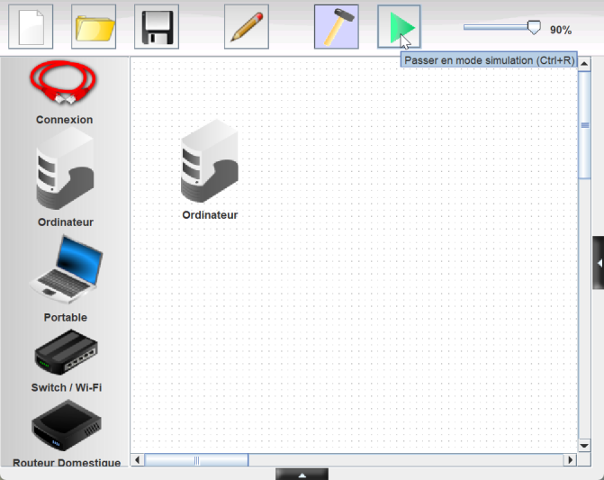 Filius passer en mode simulation