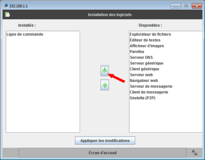 Valider l'installation