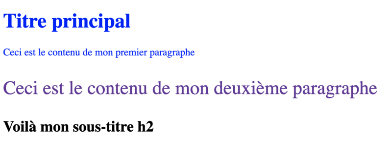 Résultats plusieurs styles