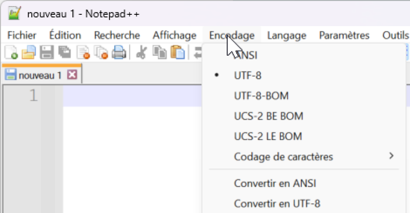 Codage UTF8