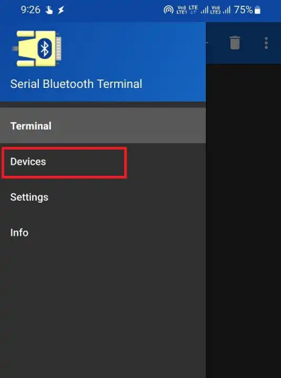 Terminal Bluetooth série