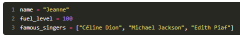 Nom variables