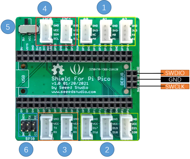 Shield for pi pico